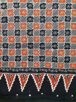 Batikstoff - dunkelbraun aus Tuban