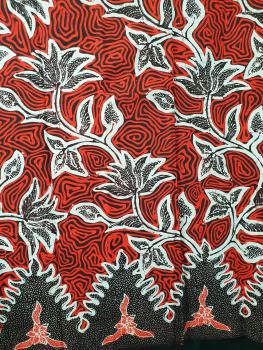 Batik - red / black / white