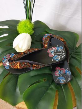 Kinder Batik Holzsandalen 2