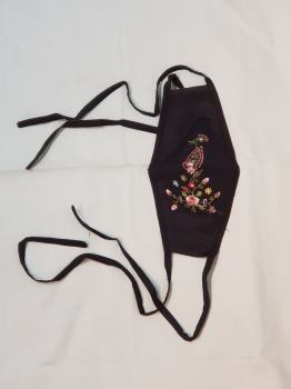 Maske/Mundschutz mit Stickerei 2