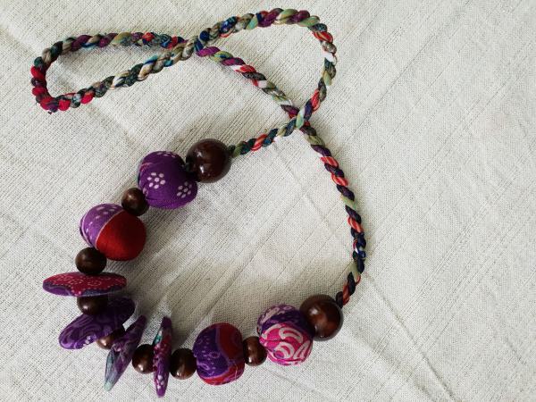 Batik Necklace - purple
