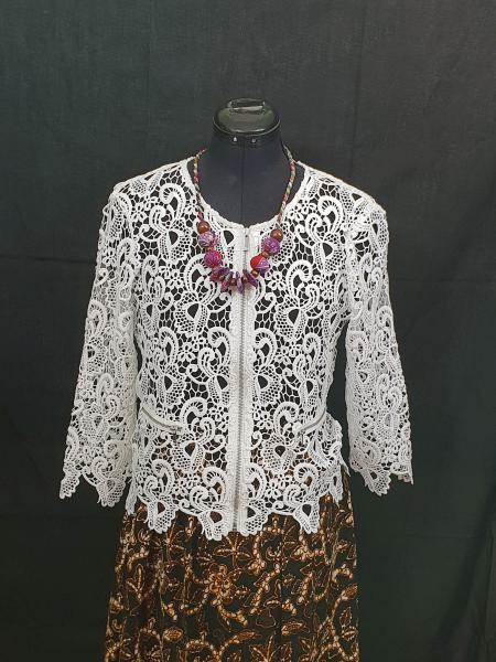 Batik Necklace - purple