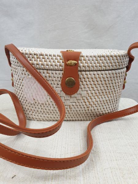 Oval Box Rattan Bag