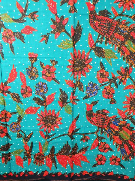 Batik - green / red from Madura