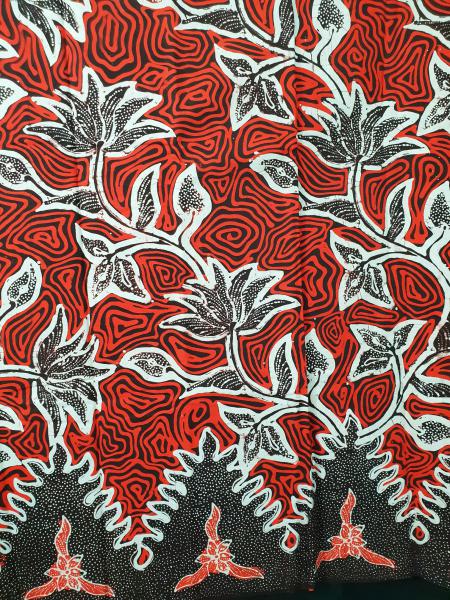Batik - red / black / white