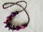 Batik Necklace - purple
