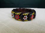 Wooden Bracelet  with Batik Motifs