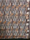 Batik dark brown / white / orange
